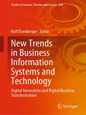 cover image of New Trends in Business Information Systems and Technology